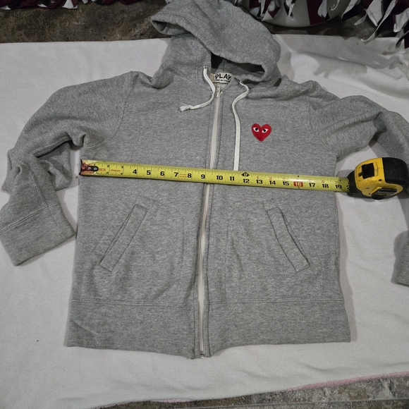 Comme des Garçons Play Gray Hoodie - SIZE L - Picture 14 of 14